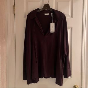 Vince NWT Dolman Sleeve Draped Blouse